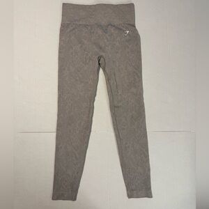 Gymshark Kids Taupe Patterned High-Rise Leggings